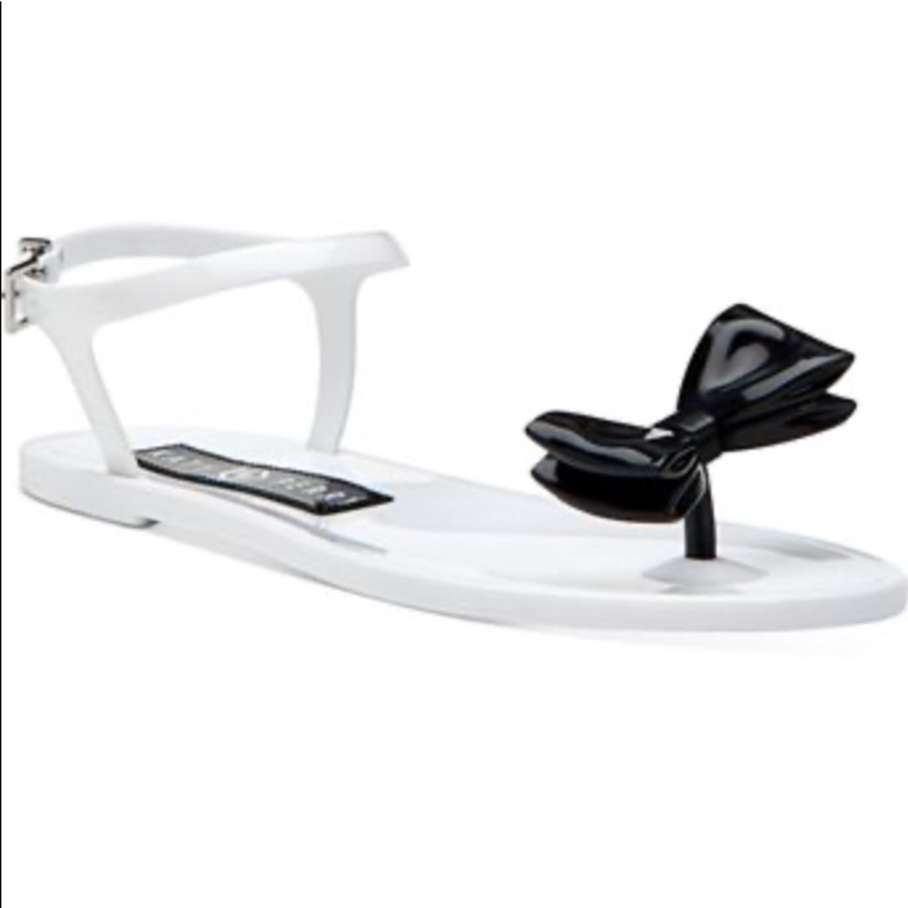 Katy Perry: Black/White Bow Sandals  Sise 7. - Picture 5 of 9